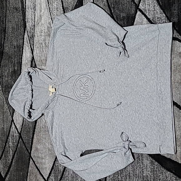 Michael Michael Kors Silver Studded Tie Cuffs Long-sleeve Shirt - Picture 1 of 14